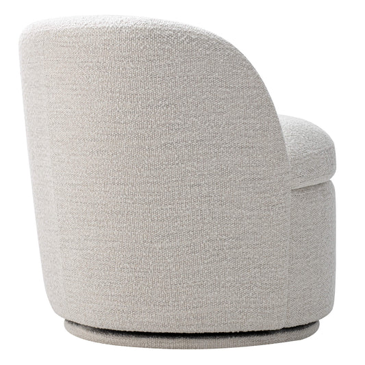 Swivel Accent Chair in Boucle Fabric