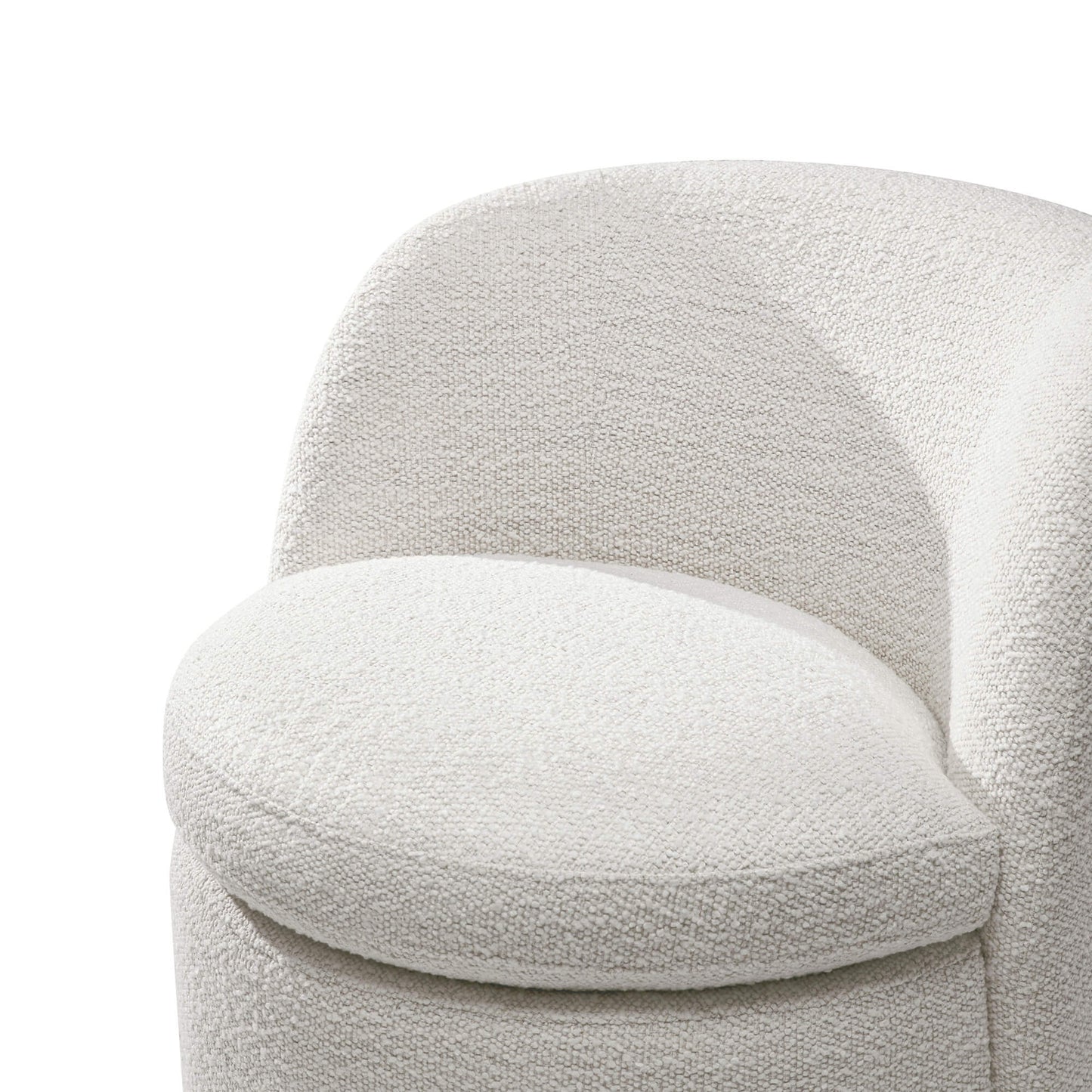 Swivel Accent Chair in Boucle Fabric