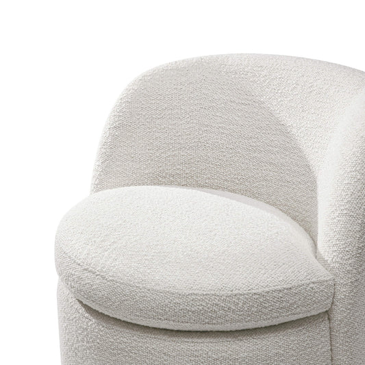 Swivel Accent Chair in Boucle Fabric