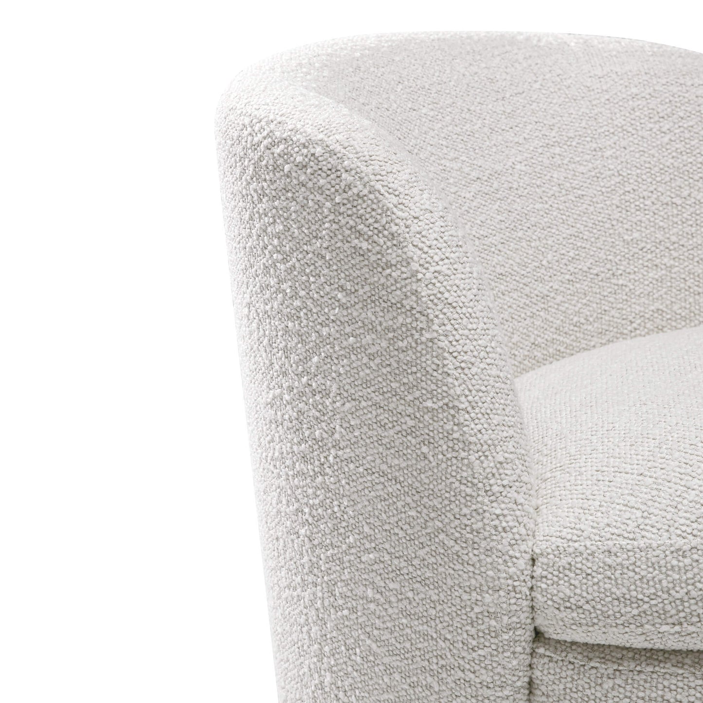 Swivel Accent Chair in Boucle Fabric