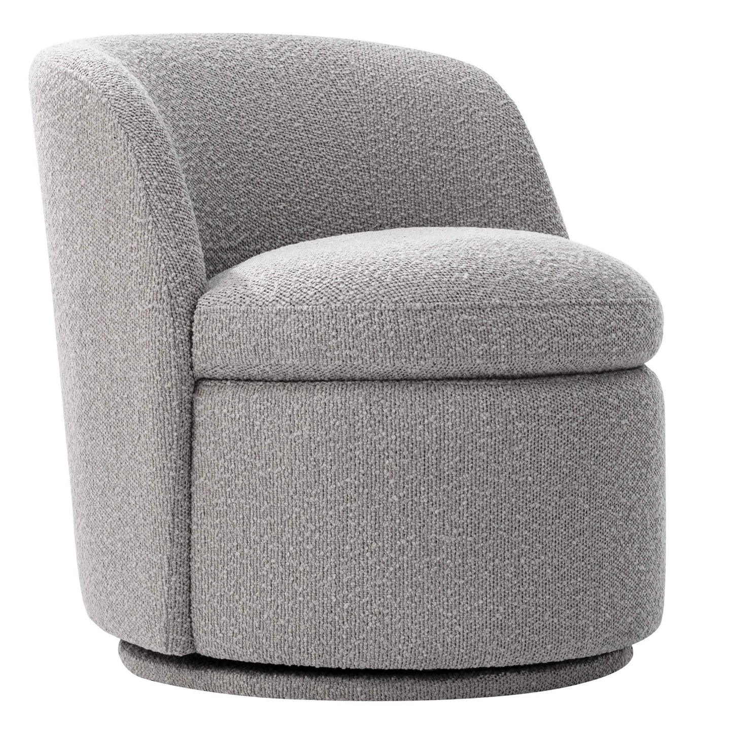 Swivel Accent Chair in Boucle Fabric