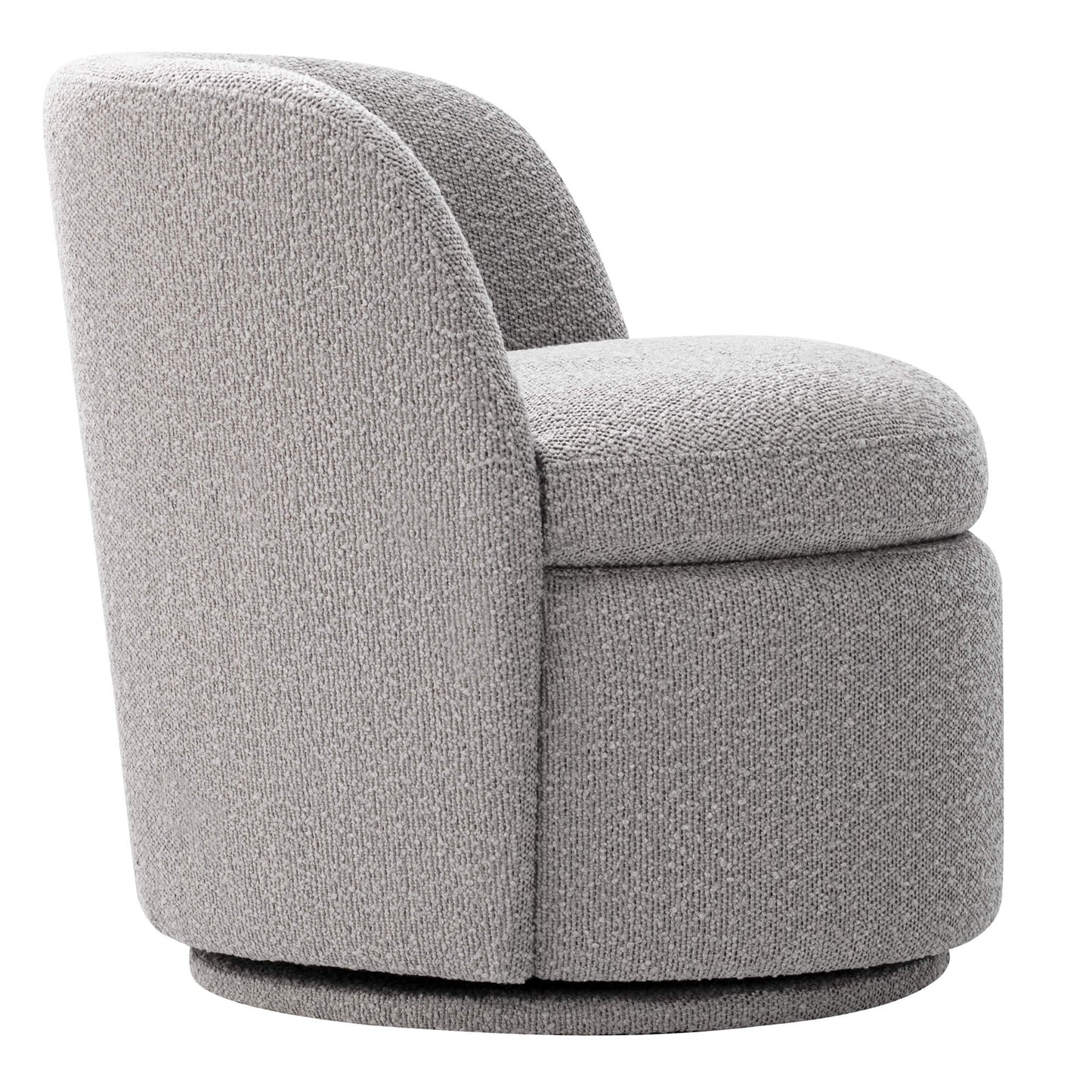 Swivel Accent Chair in Boucle Fabric