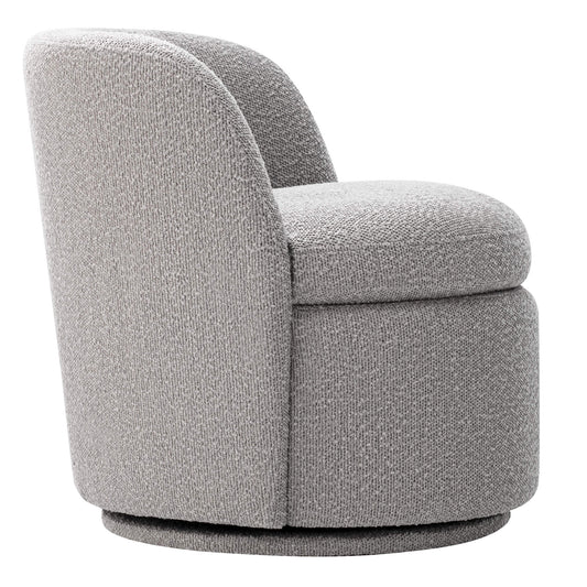 Swivel Accent Chair in Boucle Fabric