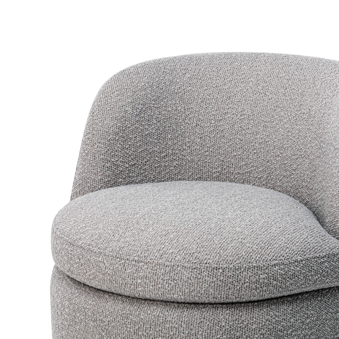 Swivel Accent Chair in Boucle Fabric