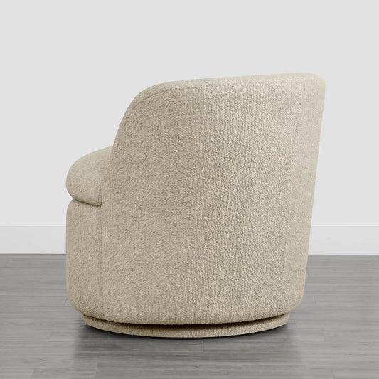 Swivel Accent Chair in Boucle Fabric