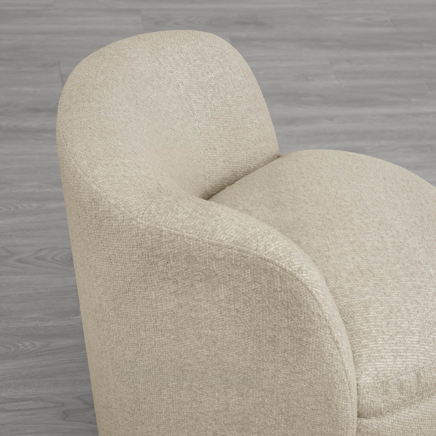 Swivel Accent Chair in Boucle Fabric