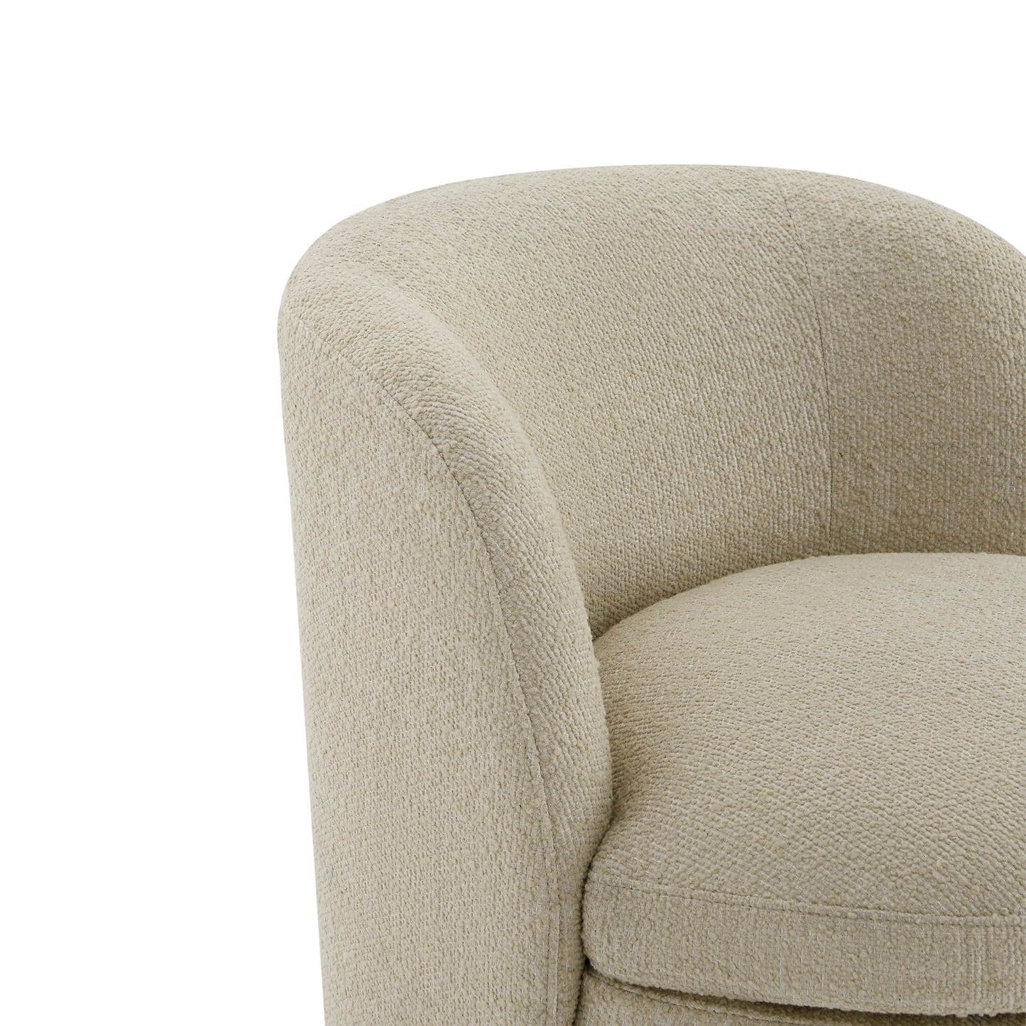 Swivel Accent Chair in Boucle Fabric