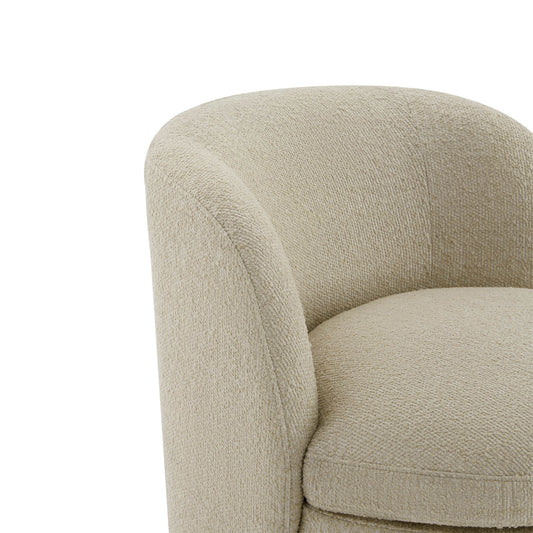 Swivel Accent Chair in Boucle Fabric