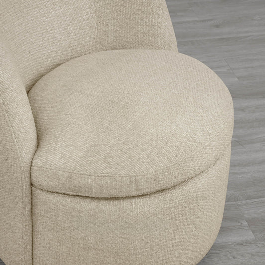 Swivel Accent Chair in Boucle Fabric
