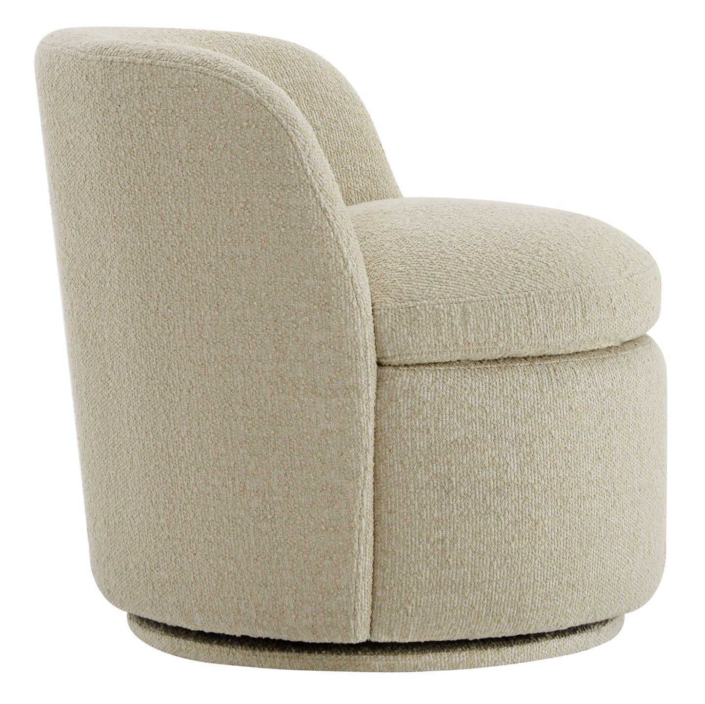 Swivel Accent Chair in Boucle Fabric
