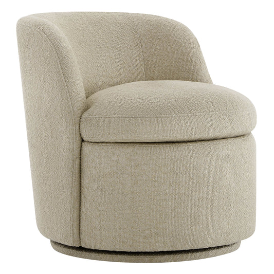 Swivel Accent Chair in Boucle Fabric