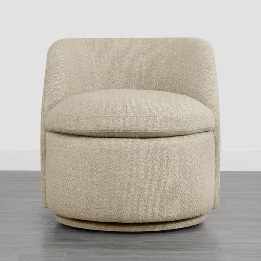Swivel Accent Chair in Boucle Fabric