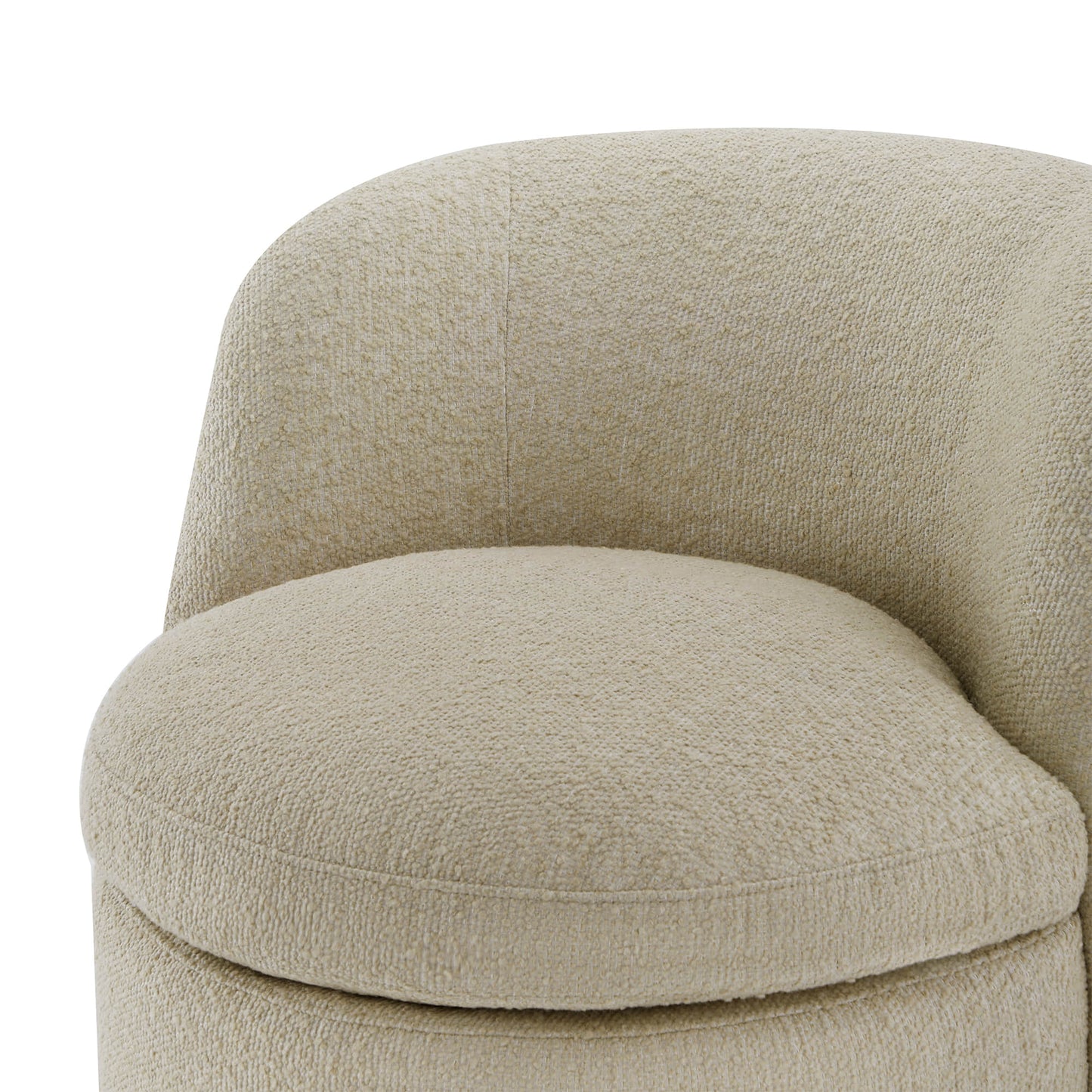 Swivel Accent Chair in Boucle Fabric