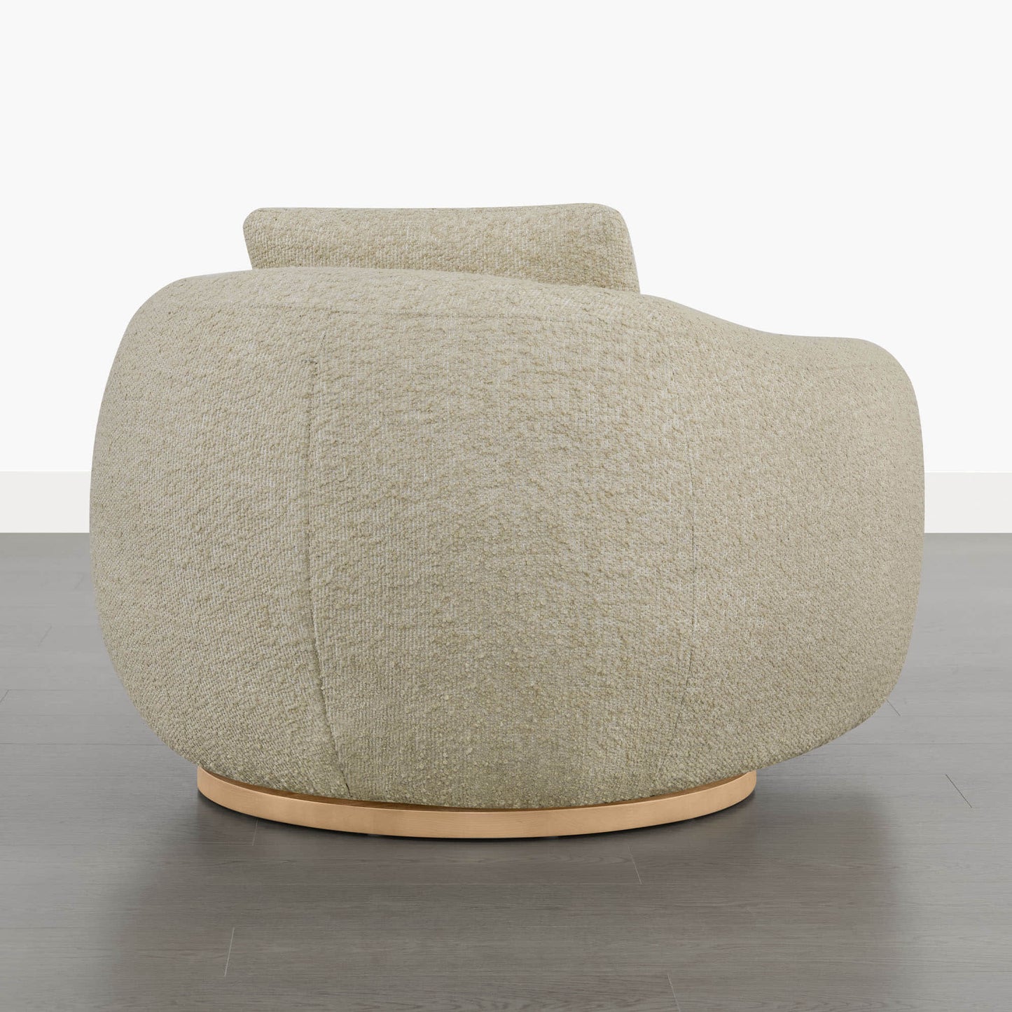 Swivel Accent Chair in Genuine Leather with Modern Design