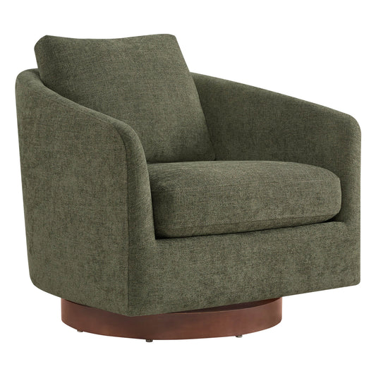 Swivel Accent Chair in Modern Design with Back Cushion