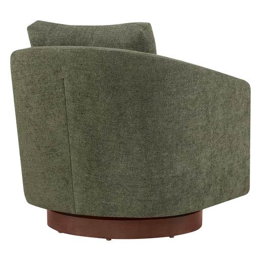 Swivel Accent Chair in Modern Design with Back Cushion