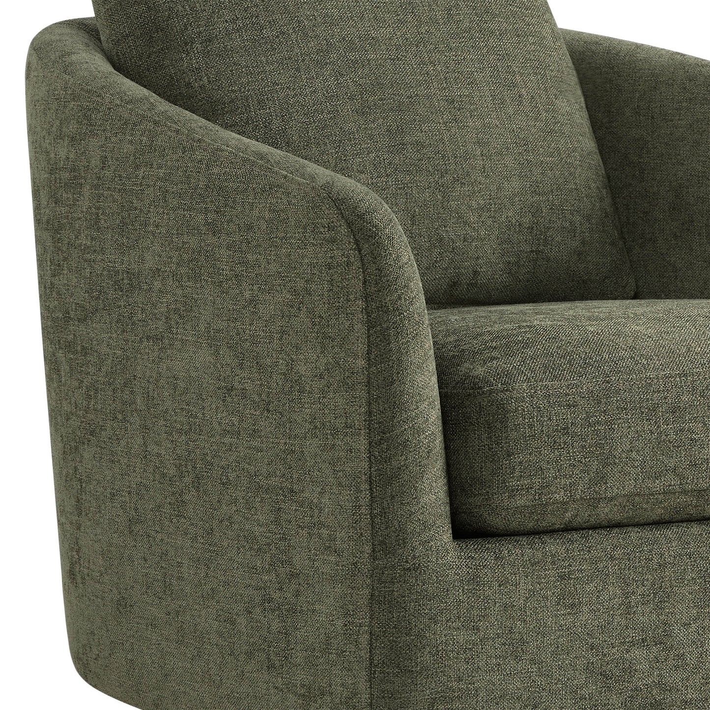 Swivel Accent Chair in Modern Design with Back Cushion