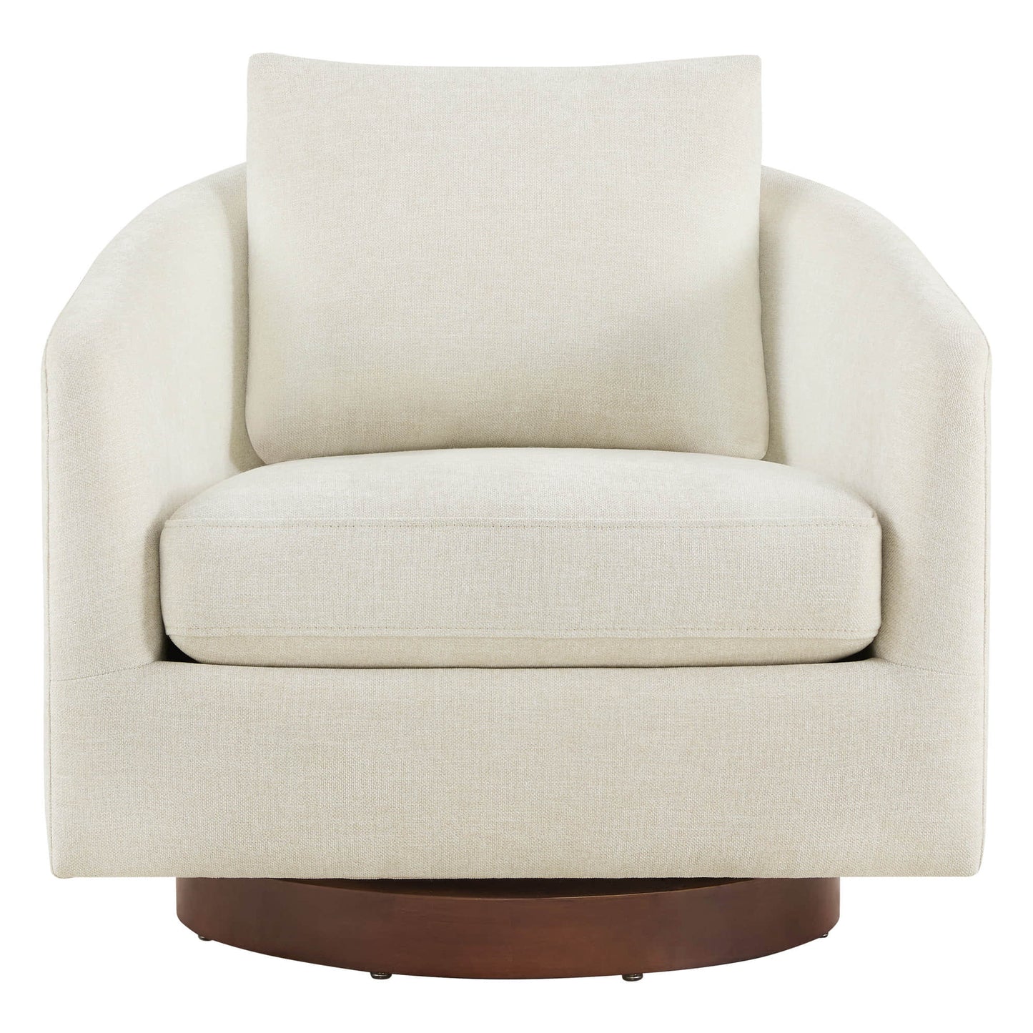 Swivel Accent Chair in Modern Design with Back Cushion
