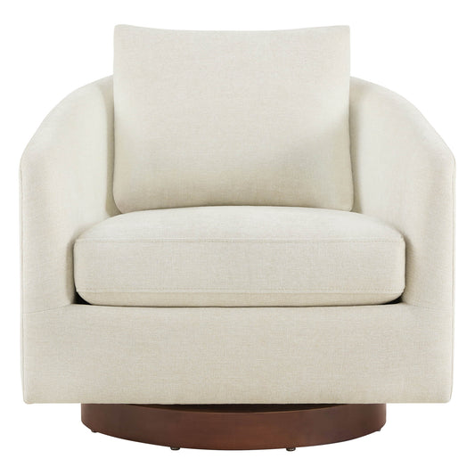 Swivel Accent Chair in Modern Design with Back Cushion