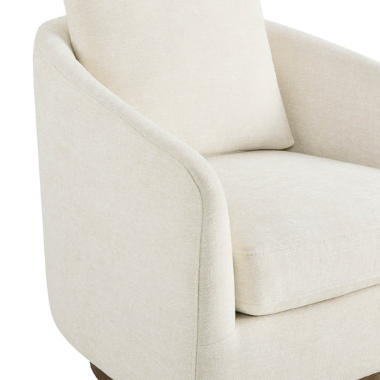 Swivel Accent Chair in Modern Design with Back Cushion