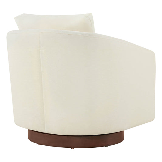 Swivel Accent Chair in Modern Design with Back Cushion