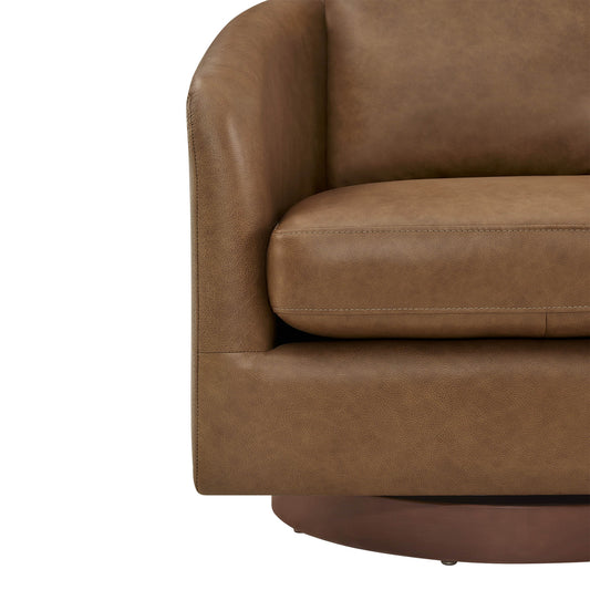 Swivel Accent Chair in Modern Design with Back Cushion