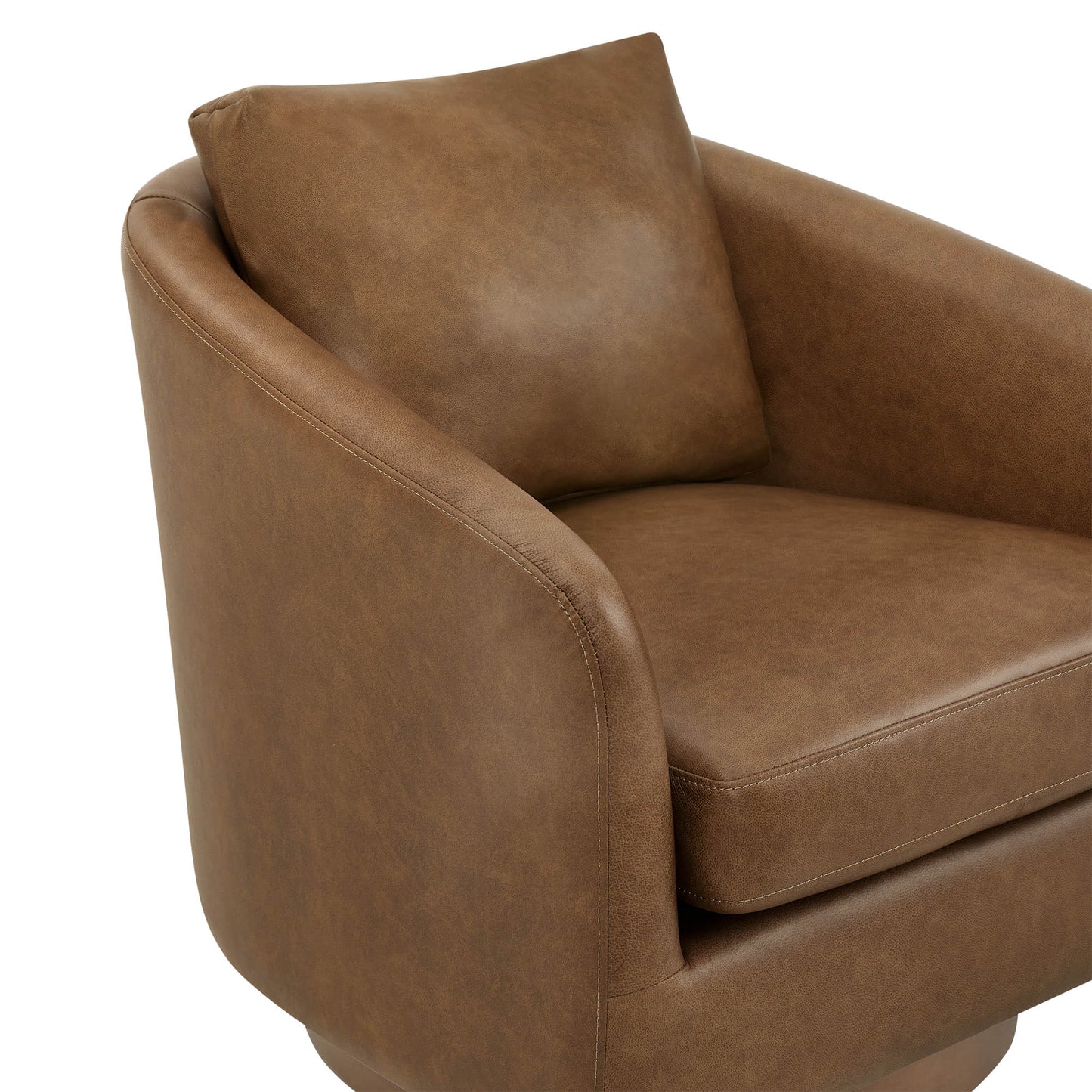 Swivel Accent Chair in Modern Design with Back Cushion