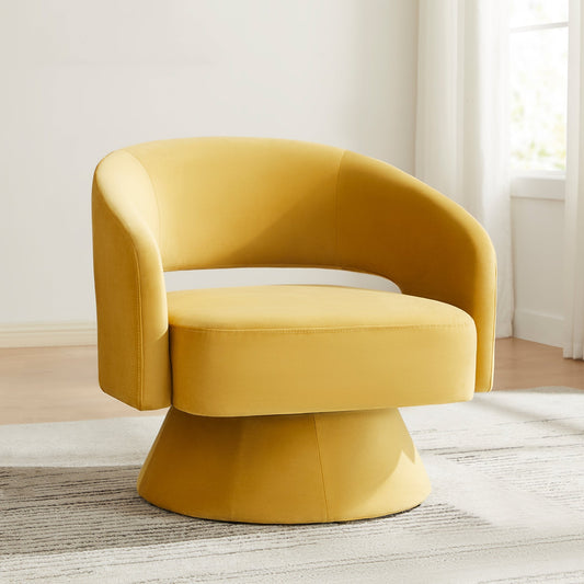 Swivel Accent Chair in Soft Velvet