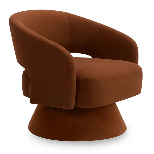 Swivel Accent Chair in Soft Velvet