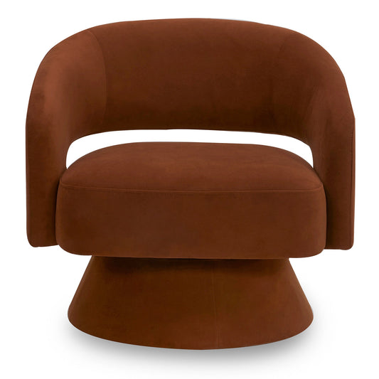 Swivel Accent Chair in Soft Velvet
