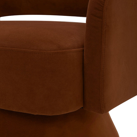 Swivel Accent Chair in Soft Velvet