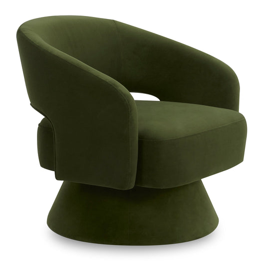 Swivel Accent Chair in Soft Velvet