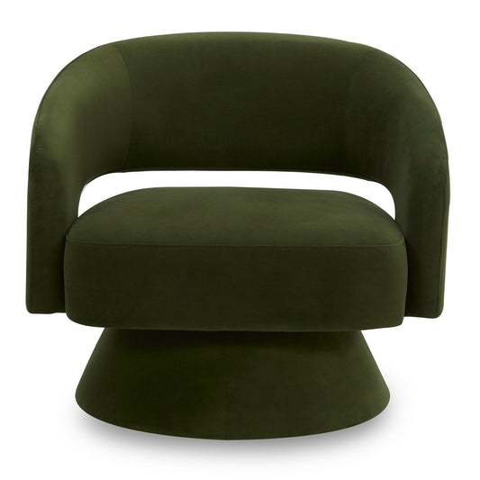 Swivel Accent Chair in Soft Velvet