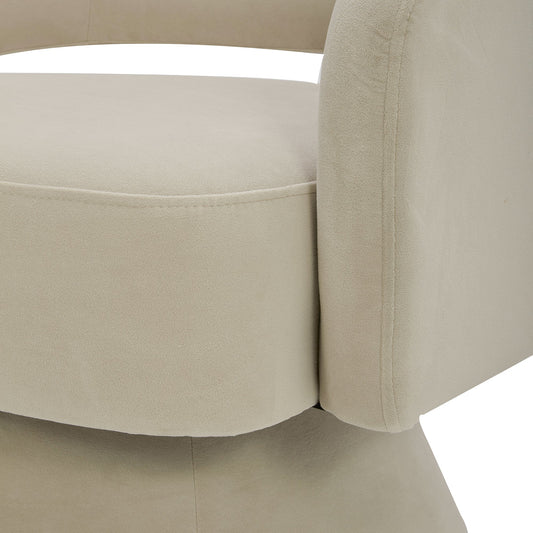 Swivel Accent Chair in Soft Velvet