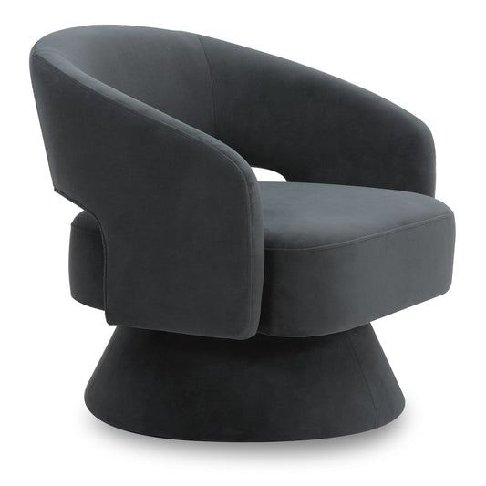 Swivel Accent Chair in Soft Velvet