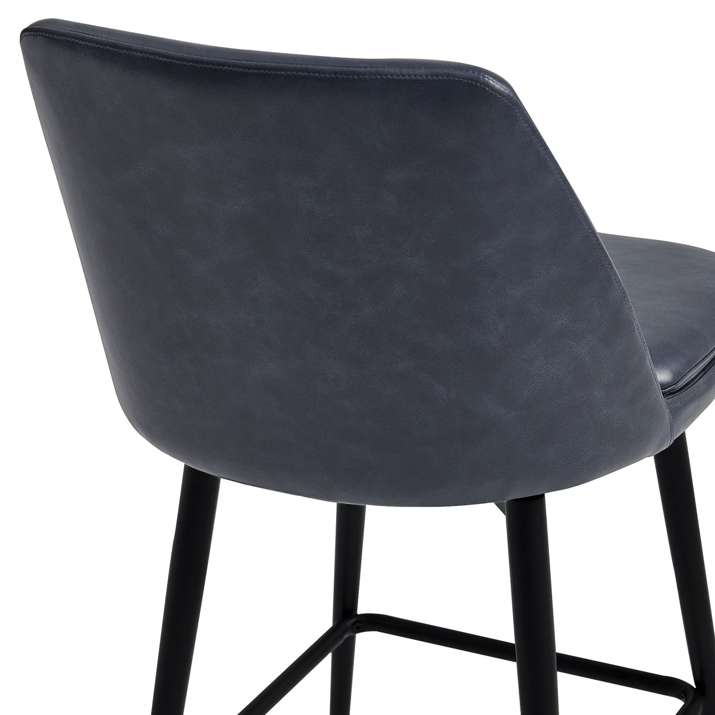 Swivel Bar Stool in Classic Black with Padded Seat