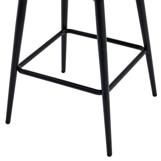 Swivel Bar Stool in Classic Black with Padded Seat