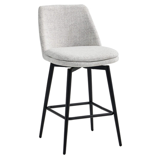 Swivel Bar Stool in Classic Black with Padded Seat
