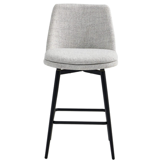 Swivel Bar Stool in Classic Black with Padded Seat
