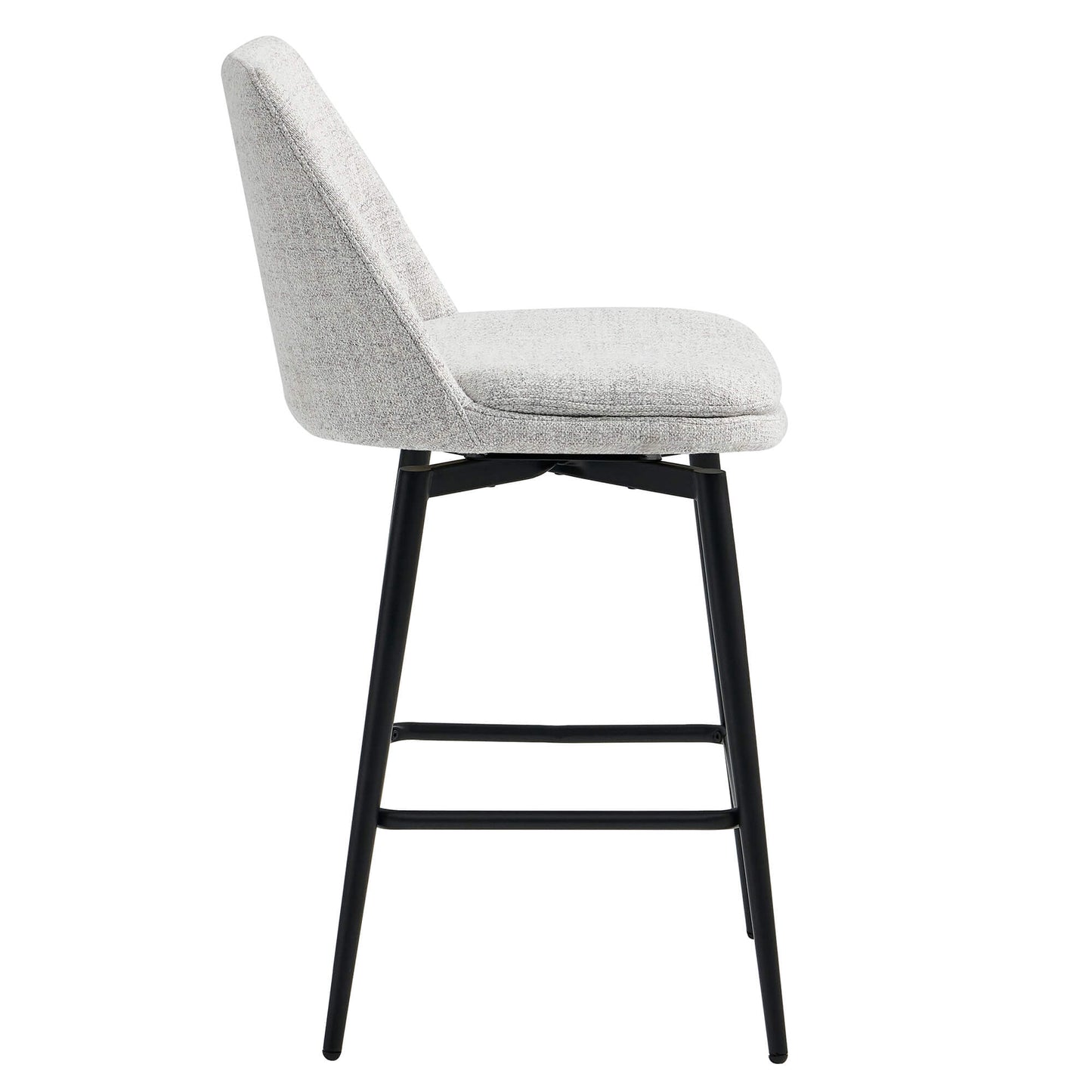 Swivel Bar Stool in Classic Black with Padded Seat