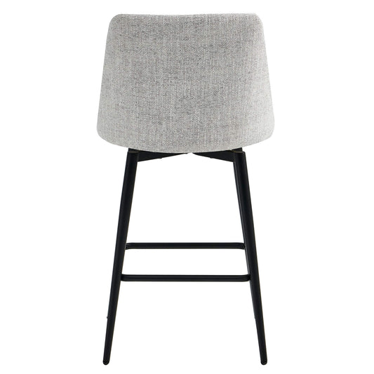 Swivel Bar Stool in Classic Black with Padded Seat