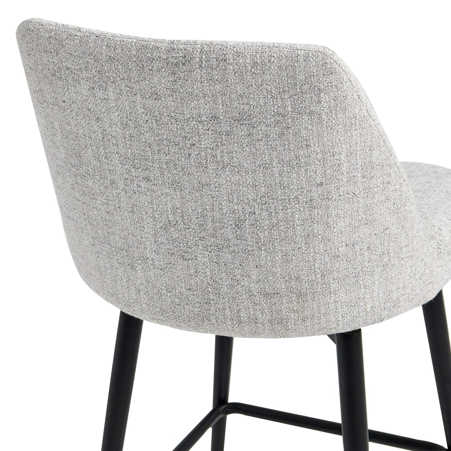 Swivel Bar Stool in Classic Black with Padded Seat