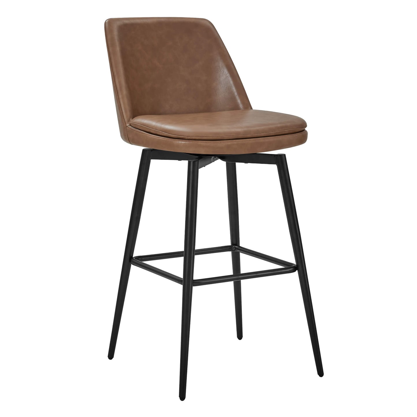 Swivel Bar Stool in Classic Black with Padded Seat