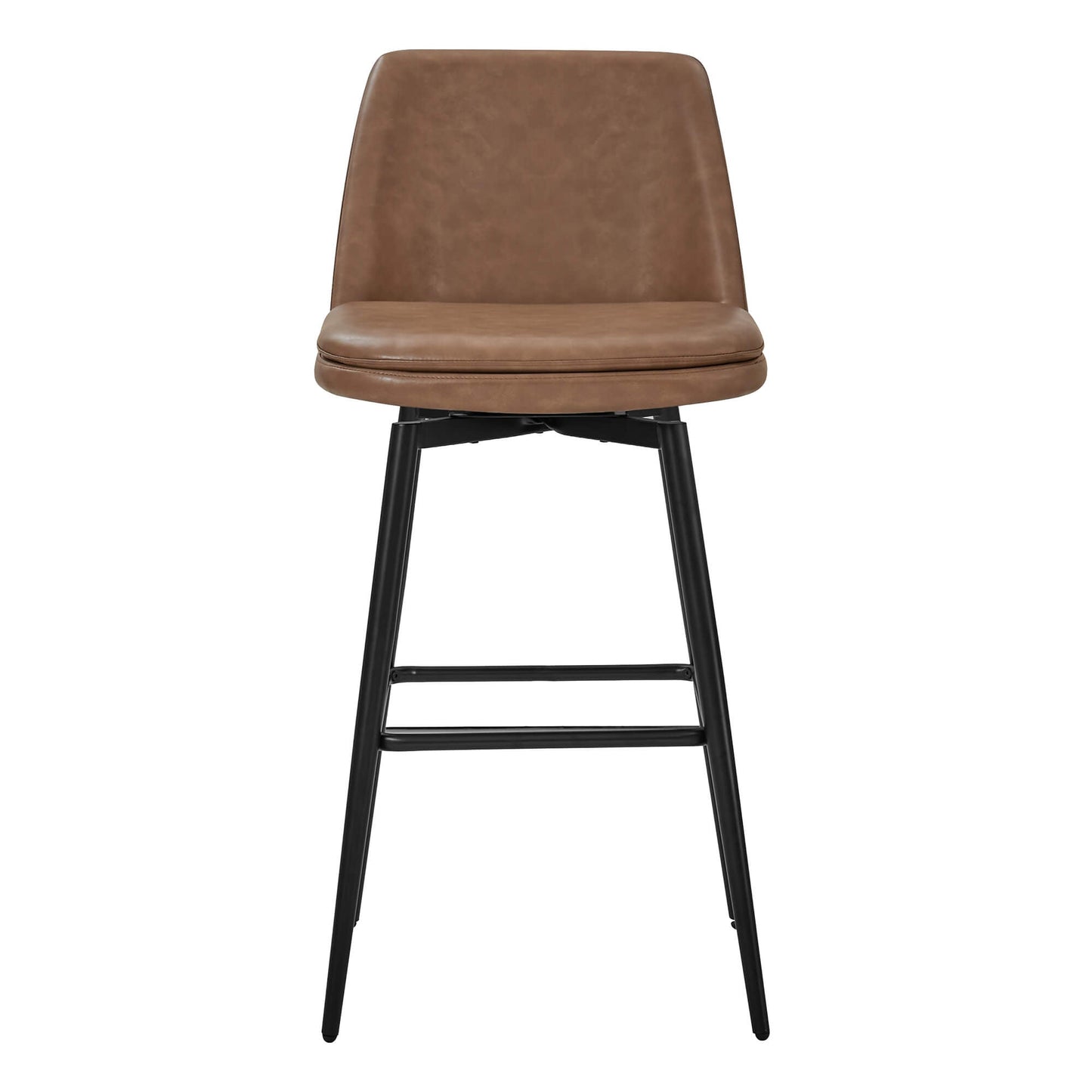 Swivel Bar Stool in Classic Black with Padded Seat