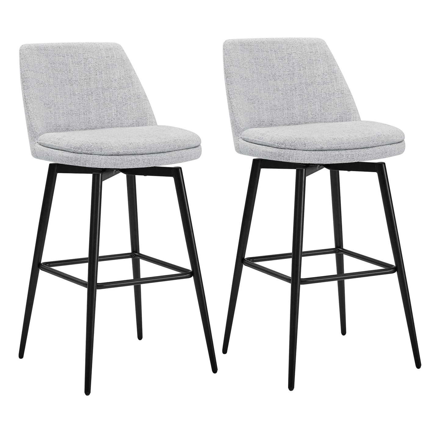 Swivel Bar Stool in Classic Black with Padded Seat