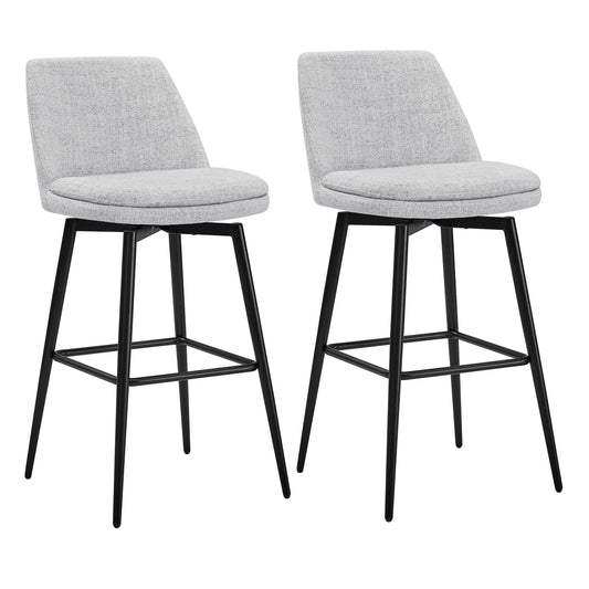 Swivel Bar Stool in Classic Black with Padded Seat