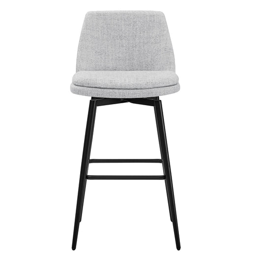 Swivel Bar Stool in Classic Black with Padded Seat