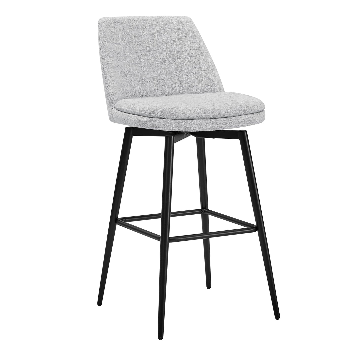 Swivel Bar Stool in Classic Black with Padded Seat