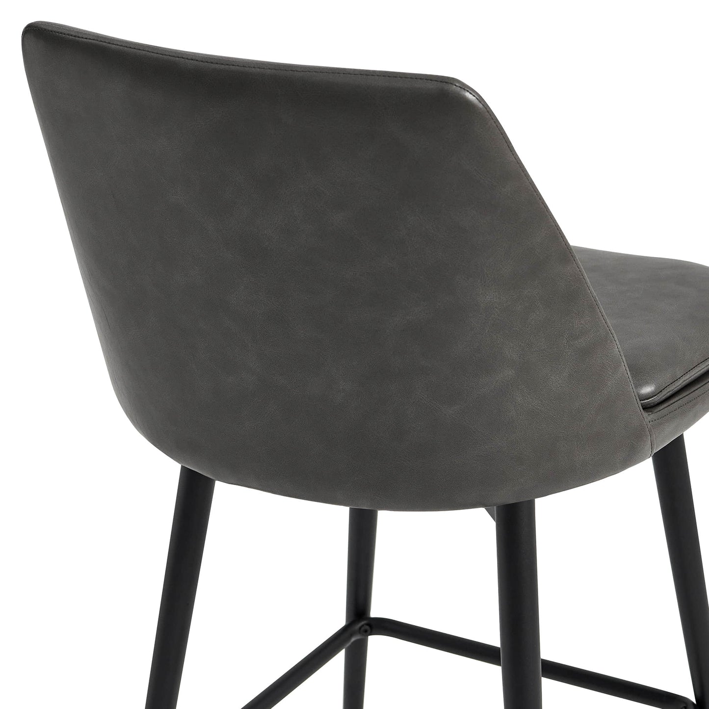 Swivel Bar Stool in Classic Black with Padded Seat