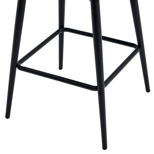 Swivel Bar Stool in Classic Black with Padded Seat